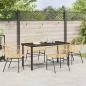 Preview: 5-teiliges Garten-Esszimmer Set Braun Poly-Rattan