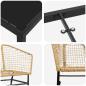 Preview: 5-teiliges Garten-Esszimmer Set Braun Poly-Rattan
