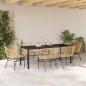 Preview: Garten Essgruppe 7 stk. Braun Poly-Rattan
