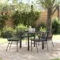 Preview: ARDEBO.de - Set aus 3 Schwarz Poly-Rattan, Pulverbeschichteter Stahl Standard