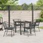 Preview: Set aus 3 Schwarz Poly-Rattan, Pulverbeschichteter Stahl Standard