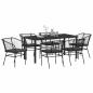 Preview: Set aus 4 Schwarz Poly-Rattan Zweisitzer