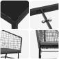 Preview: Set aus 4 Schwarz Poly-Rattan Zweisitzer