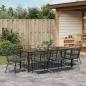 Preview: Garten Essgruppe 9 pcs Schwarz Poly-Rattan