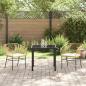 Preview: 3-teiliges Garten-Essset mit Kissen Braun Poly-Rattan