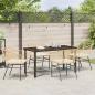 Preview: 5-teiliges Garten-Ess-Set mit Kissen Braun Poly-Rattan