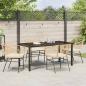 Preview: 5-teiliges Garten-Essset mit Kissen in Braun aus Poly-Rattan