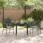 Preview: 3-teiliges Garten-Esstisch-Set mit Kissen Schwarz Poly-Rattan