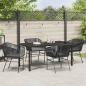 Preview: Set aus 3 Schwarz PE-Rattan, pulverbeschichteter Stahl Mittel