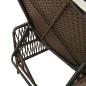 Preview: Sonnenliege Braun und creme weiß PE Rattan 157 x 55 x 92 cm