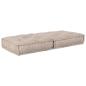 Preview: Modularer Pouf Hellbraun 70x70x36 Stoff