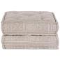 Preview: Modularer Pouf Hellbraun 70x70x36 Stoff