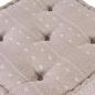 Preview: Modularer Pouf Hellbraun 70x70x36 Stoff