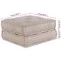Preview: Modularer Pouf Hellbraun 70x70x36 Stoff