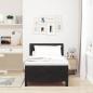 Preview: Boxspringbett mit Matratze Schwarz Einzel Velours