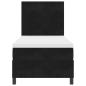 Preview: Boxspringbett mit Matratze Schwarz Einzelvelours