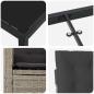 Preview: Garten Essgruppe mit Kissen 5 pcs Hellgrau Poly-Rattan