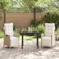 Preview: 3-teiliges Garten-Dining-Set Beige Poly-Rattan