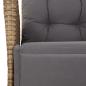 Preview: 7-tlg. Garten-Essgruppe mit Kissen Beigemischung Poly Rattan