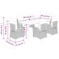Preview: 7-tlg. Garten-Essgruppe mit Kissen Beigemischung Poly Rattan