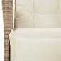 Preview: 3-tlg. Garten-Essgruppe mit Kissen Beige Poly Rattan