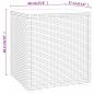 Preview: Beistelltisch Grau 40x37x40,5 cm Polyrattan und Hartglas