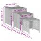 Preview: Satztische 3 Stk. Schwarz Poly Rattan
