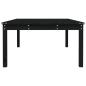 Preview: ARDEBO.de - Gartentisch Schwarz 121x82,5x45 cm Massivholz Kiefer