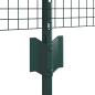 Preview: Schweißdrahtzaun mit 5 U-Posts Grün 0.4x10 m Stahl