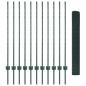 Preview: Geknoteter Drahtzaun mit 11 U-Pfosten Grün 1.2x25 m Stahl