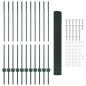 Preview: Geknoteter Drahtzaun mit 11 U-Pfosten Grün 1.2x25 m Stahl