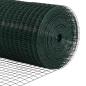 Preview: Geknoteter Drahtzaun mit 11 U-Pfosten Grün 1.2x25 m Stahl