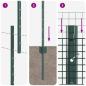 Preview: Geknoteter Drahtzaun mit 11 U-Pfosten Grün 1.2x25 m Stahl