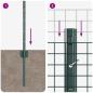 Preview: Geschweißter Drahtzaun mit 22 U-Posts Grün 0.8x50 m Stahl