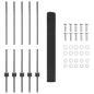 Preview: Hühnerdrahtzaun Set Set aus 2 Grau Metall 10 x 1 m Zaun