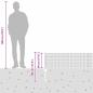 Preview: Geschweißter Drahtzaun mit 11 U-Posten Grau 0.4 x 25 m Stahl