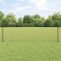 Preview: ARDEBO.de - Hühnergitterzaunset Set aus 2 Grau Stahl, PVC 25 x 0,5 m