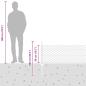 Preview: Zaunpfosten 11 Stück U-Kanal Grün 80 cm Stahl, Sechseckzaun Grün 0,5x10 m Stahl