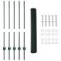 Preview: Zaunpfosten 5 Stück U-Channel Grün 100 cm Stahl, Sechseckzaun Grün 1x10 m Stahl