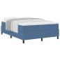 Preview: Boxspringbett mit Matratze Blau 140x200 cm Corduroy-Stoff