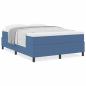 Preview: Boxspringbett mit Matratze Blau 140x200 cm Corduroy-Stoff