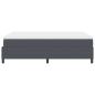 Preview: Boxspringbett Dunkelgrau und Weiß 140 x 200 cm Cordstoff