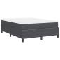 Preview: Boxspringbett mit Matratze Dunkelgrau 140x200 cm Cordstoff