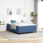 Preview: Boxspringbett mit Matratze Blau 140x200 cm Cordstoff