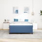 Preview: Boxspringbett mit Matratze Blau 140x200 cm Cordstoff