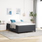 Preview: Boxspringbett mit Matratze Dunkelgrau 160x200 cm Cordstoff