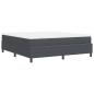 Preview: Boxspringbett mit Matratze Dunkelgrau Super King Cordstoff