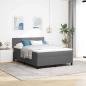 Preview: ARDEBO.de - Boxspringbett Hellgrau und Weiß 140 x 190 cm Cordstoff