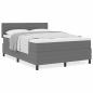 Preview: Boxspringbett mit Matratze Hellgrau 140x200 cm Cord-Stoff
