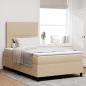 Preview: ARDEBO.de - Boxspringbett mit Matratze in Beige 120x200 cm Cordstoff
